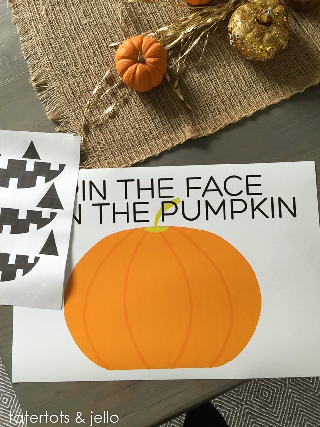  quot Pin The Face On The Pumpkin quot Game And Free Printable Tatertots And 