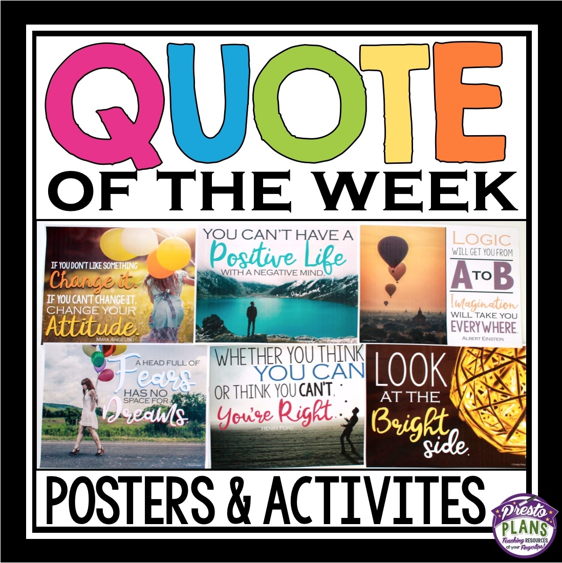 QUOTE OF THE WEEK POSTERS ACTIVITIES Prestoplanners