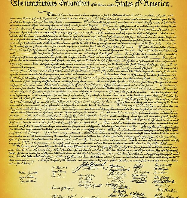 Readable Printable Declaration Of Independence