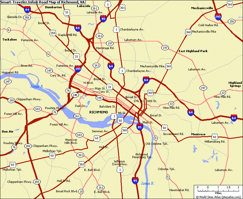 Printable Street Map Of Richmond Va
