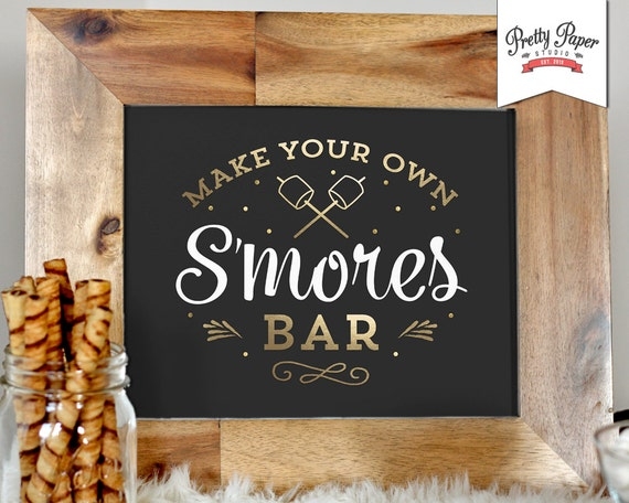 Smores Bar Sign Free Printable