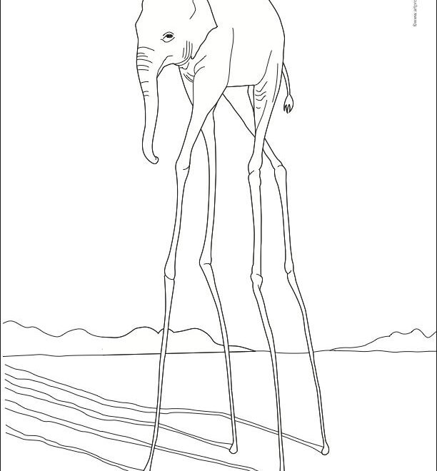 Salvador Dali Coloring Page Sanat Temas Resim Sanat