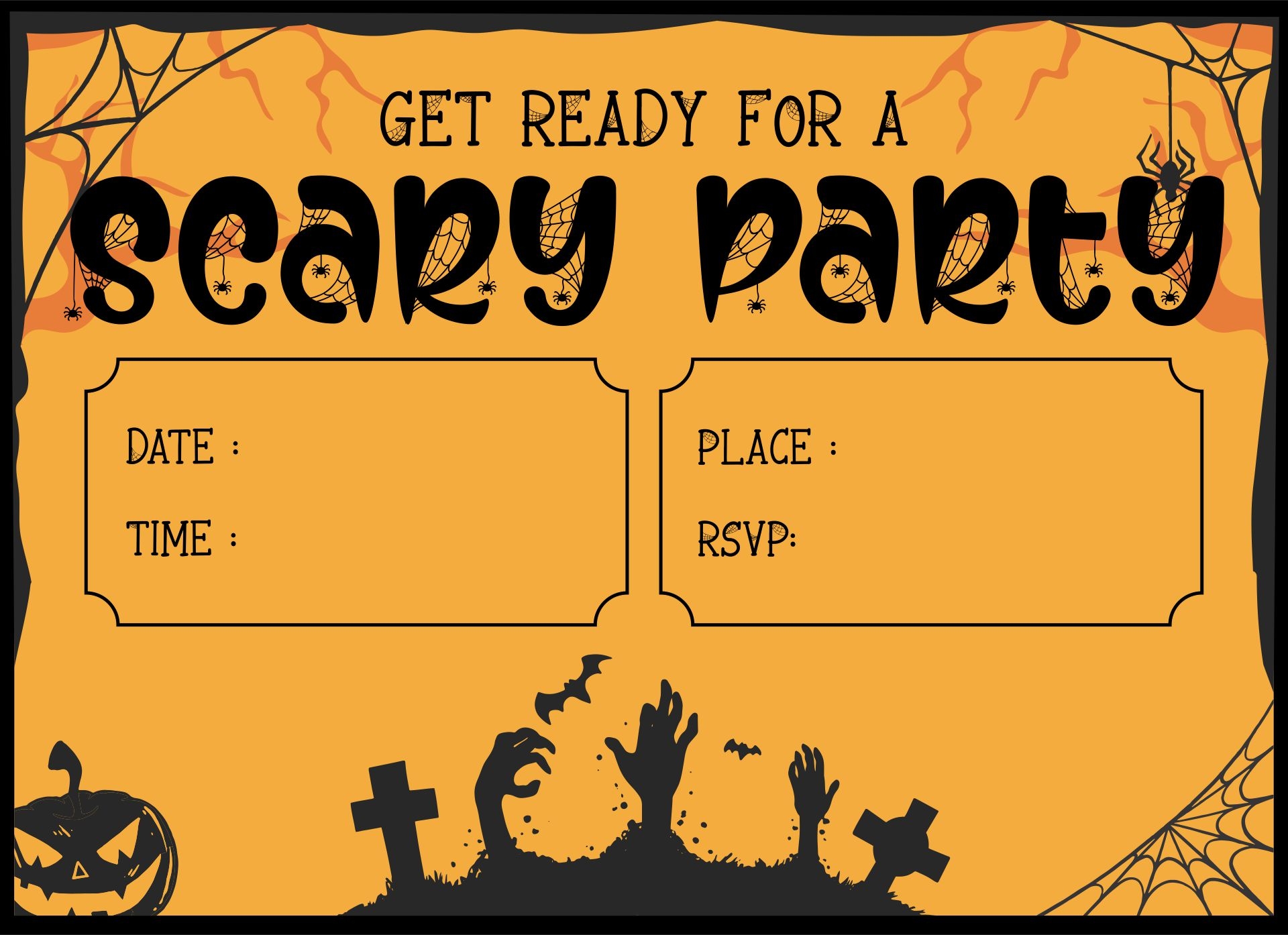 Scary Halloween Invitations Free Printable