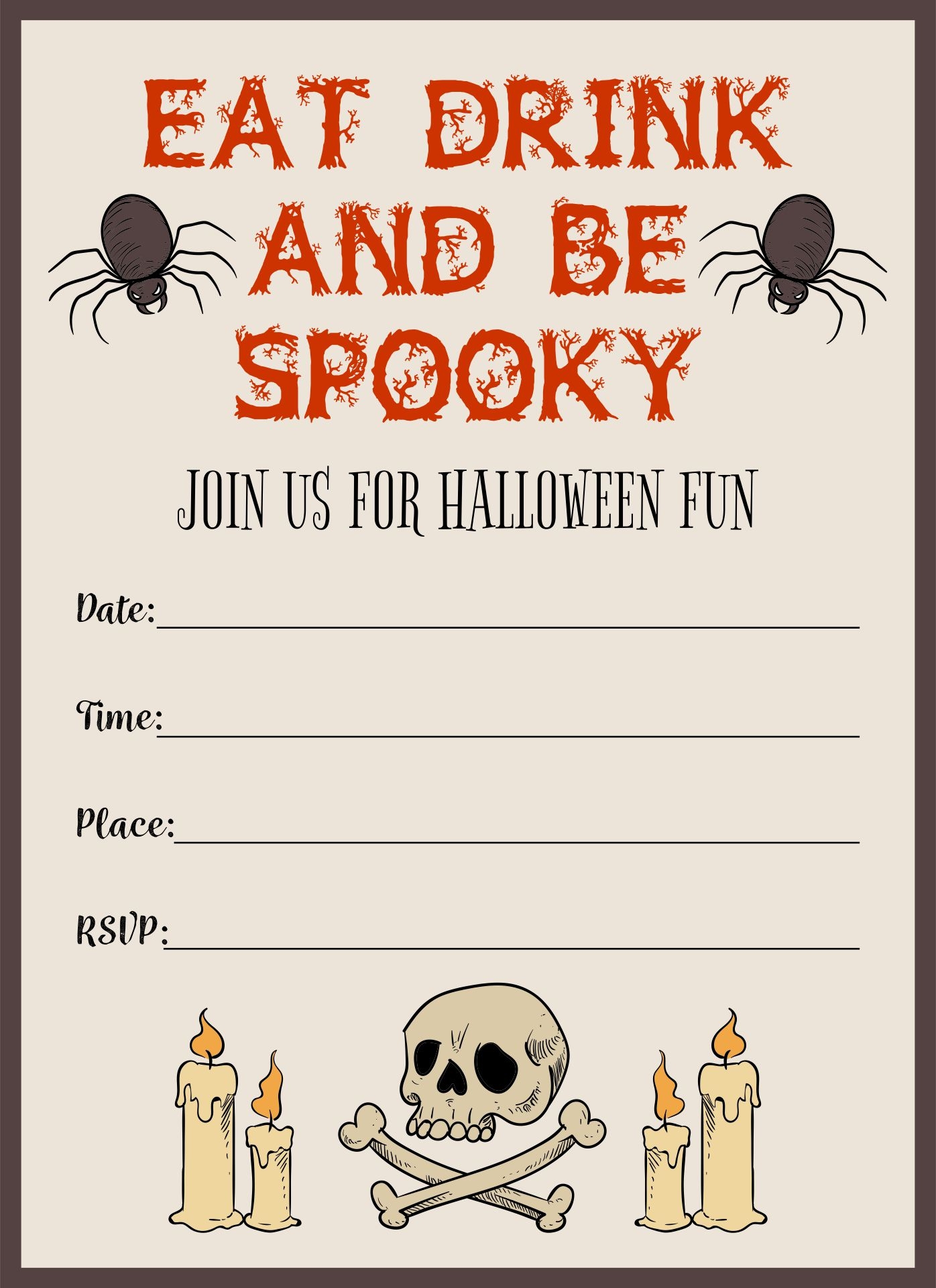 Scary Halloween Invitations Free Printable