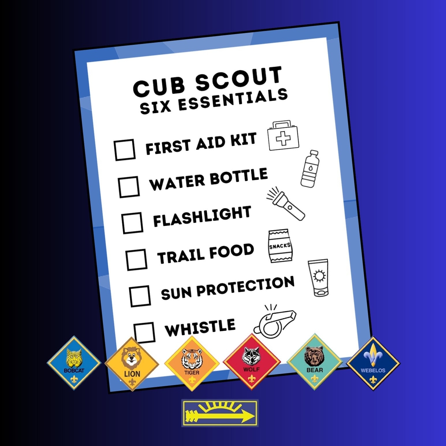 Scout Six Essentials Checklist Printable PDF 51 OFF
