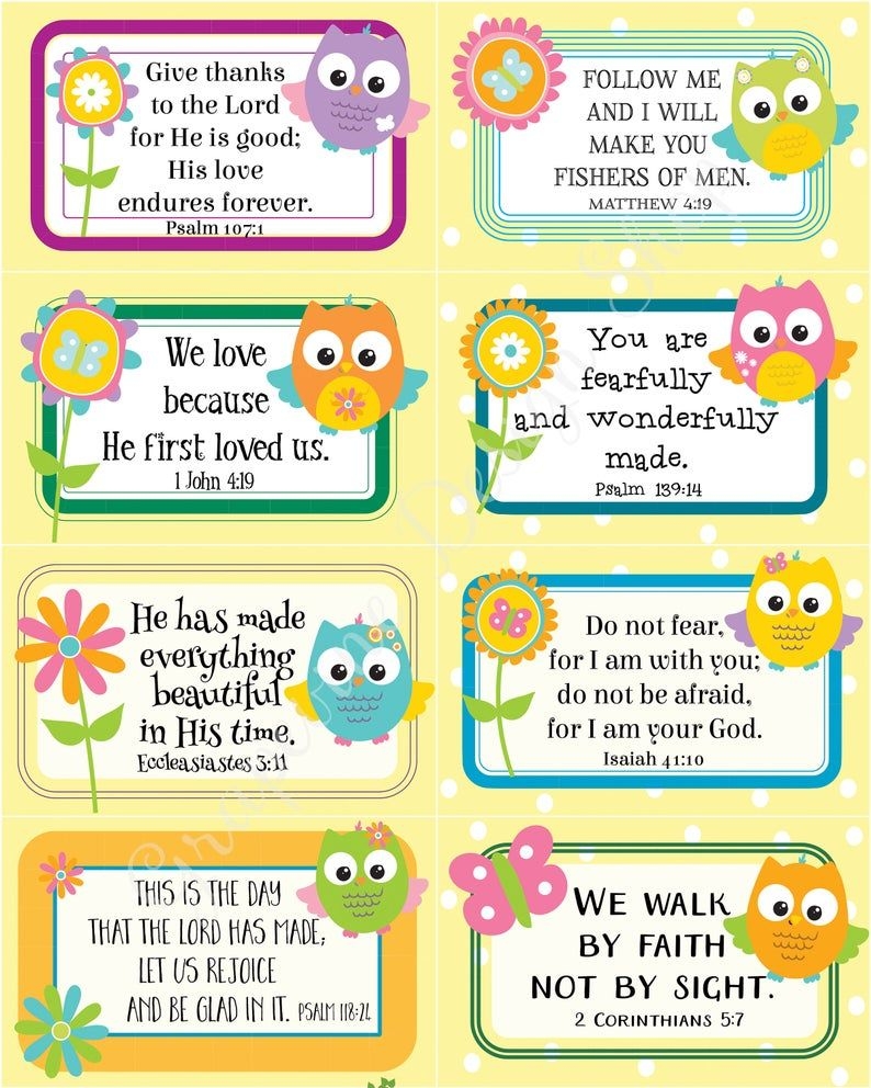 Scripture Memory Cards For Kids 24 Bible Verse Cards For Children Scripture Memory Cards For Kids 24 Bible Verse Cards For Children