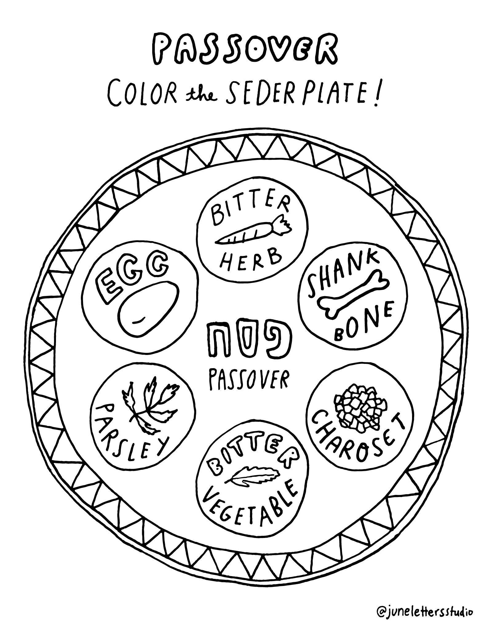 Seder Meal Coloring Pages