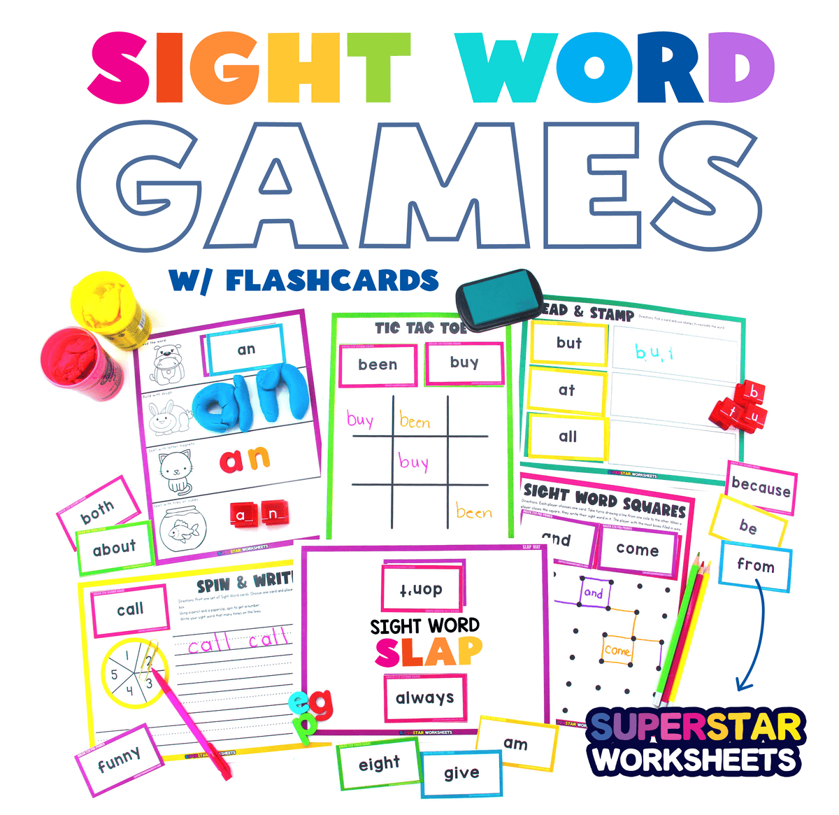 Kindergarten Sight Word Games Printable