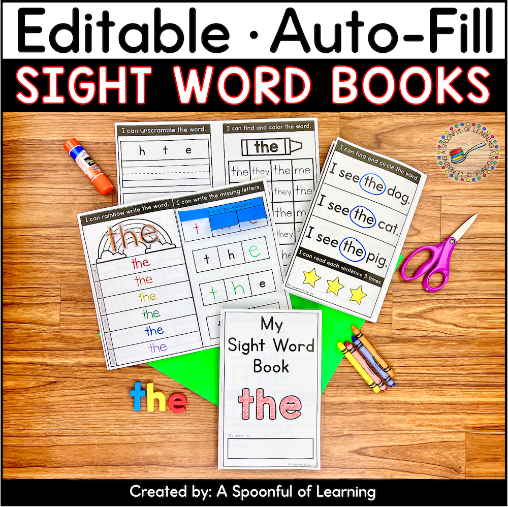 Sight Word Printable Books