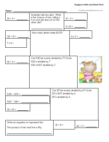 Singapore Math Sixth Grade FreeEducationalResources Singapore Math Sixth Grade FreeEducationalResources