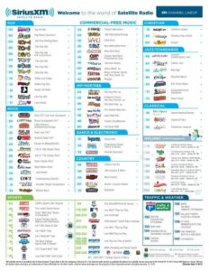 Printable Sirius Xm Channel List - Download & Print Free Educational