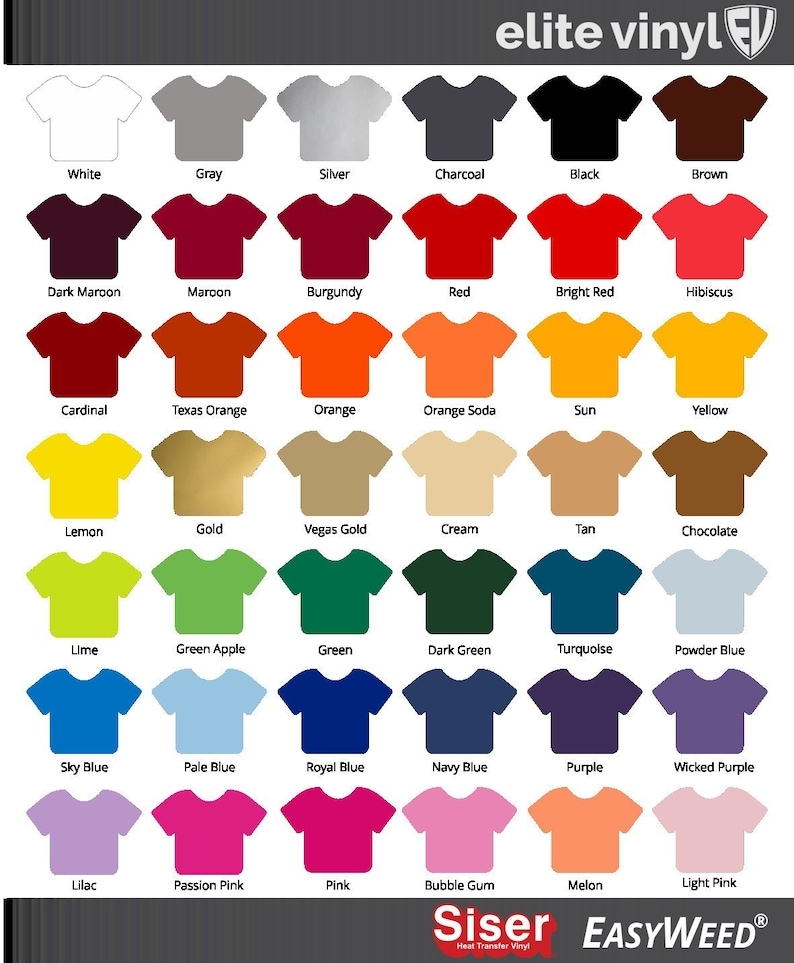 Siser Colorprint Easy Printable Heat Transfer Vinyl