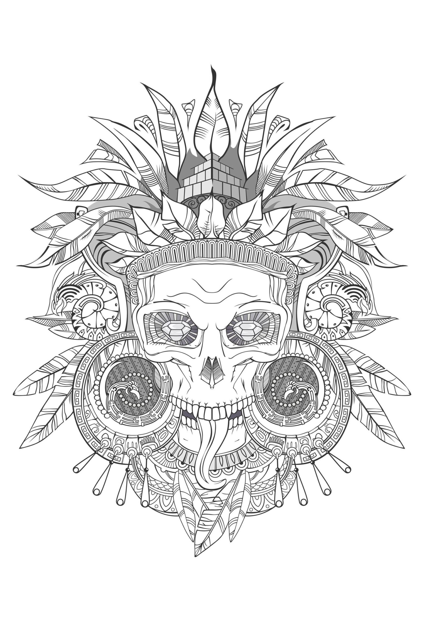 Free Printable Coloring Pages For Adults Skulls