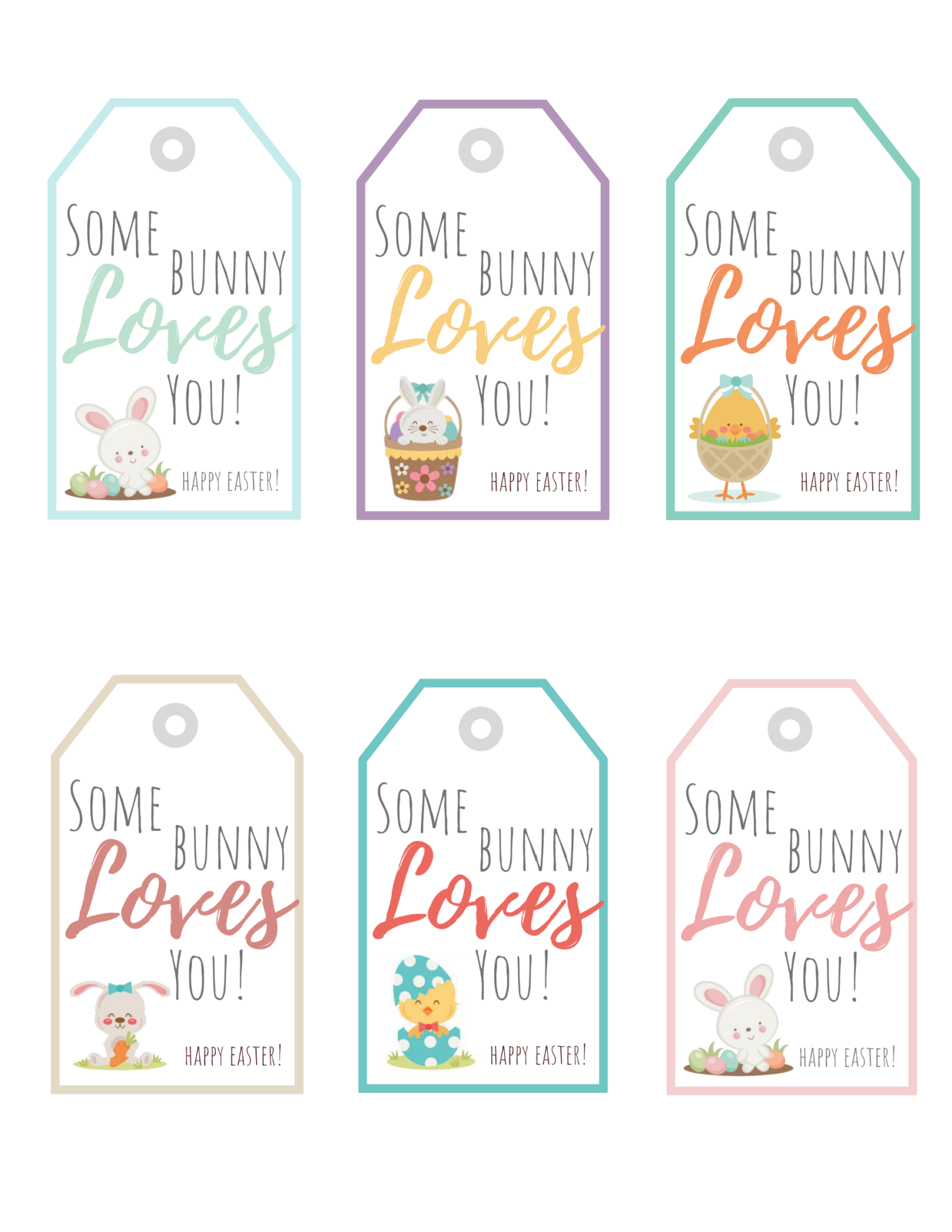 Some Bunny Loves You Free Printable Gift Tag Baking You Happier