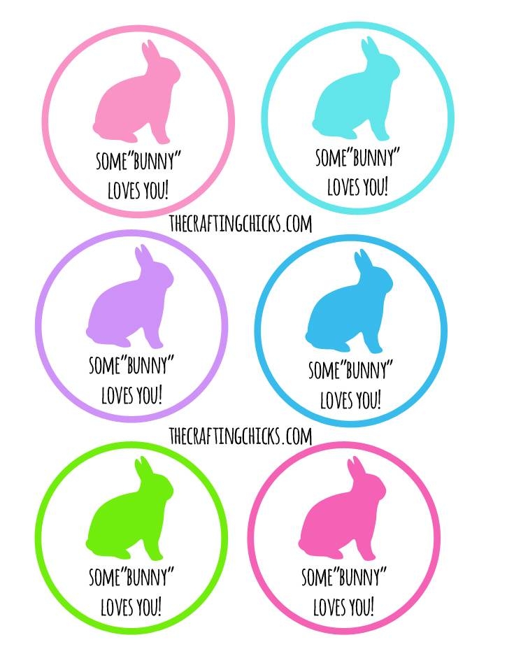Some quot bunny quot Loves You Treat Tag Free Printable The Crafting Chicks
