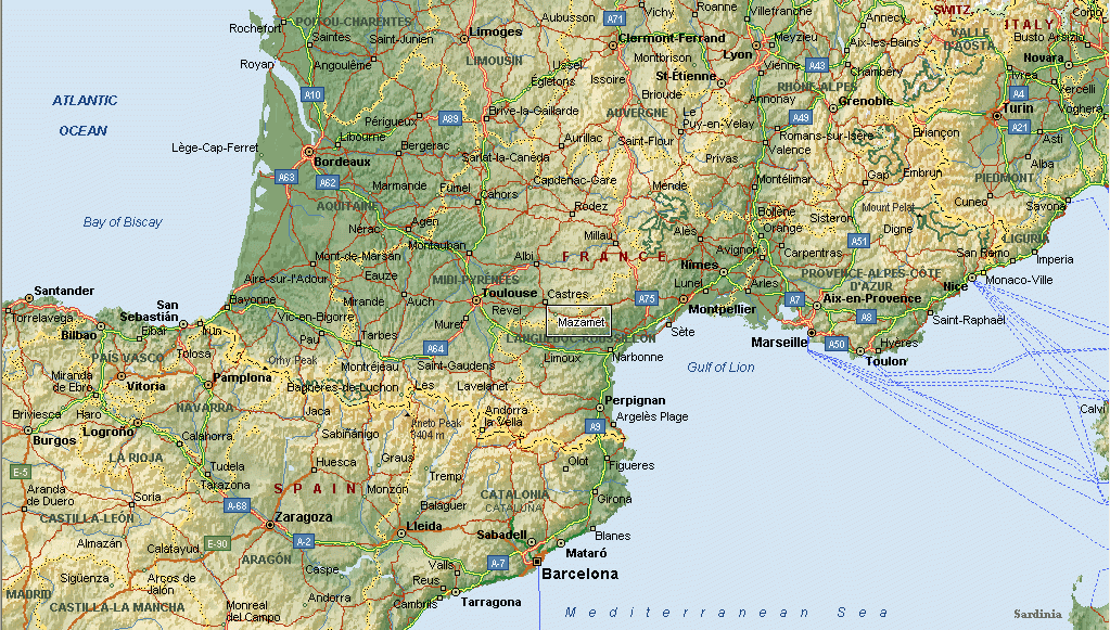 South Of France Map Free Printable Maps
