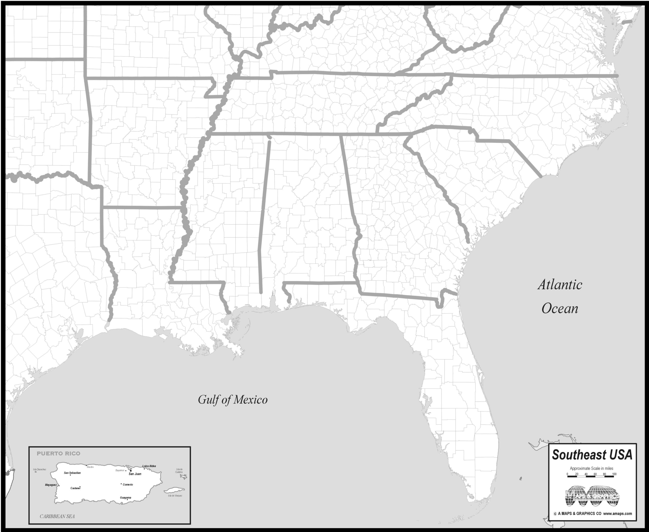 Southeast Region Map Printable