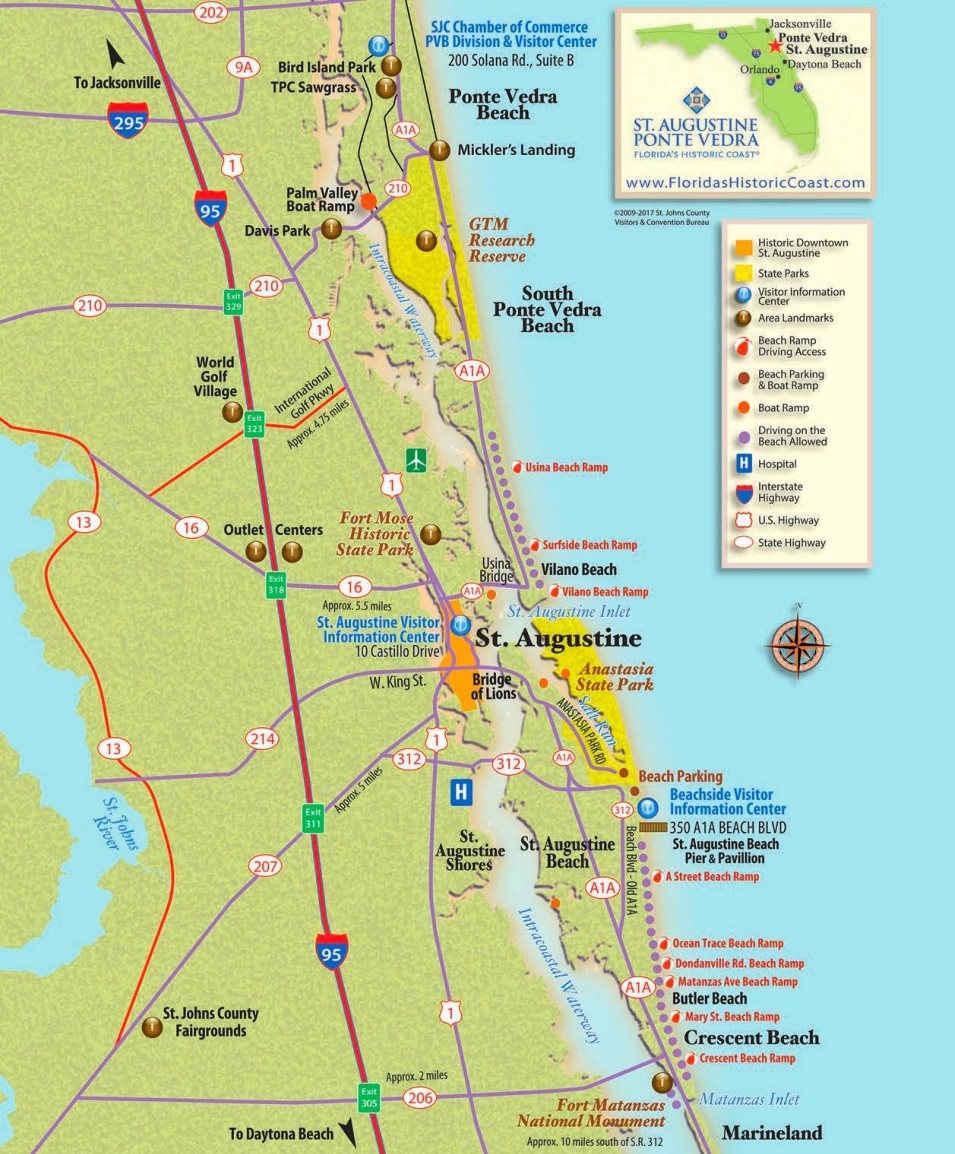 St Augustine Area Tourist Map St Augustine Area Tourist Map