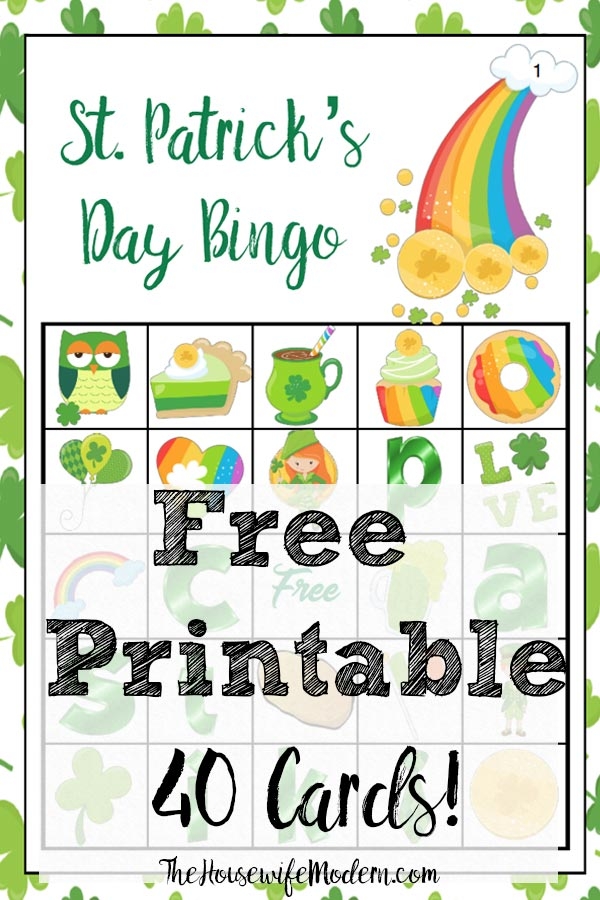 St Patrick 39 s Day Bingo Cards Printable