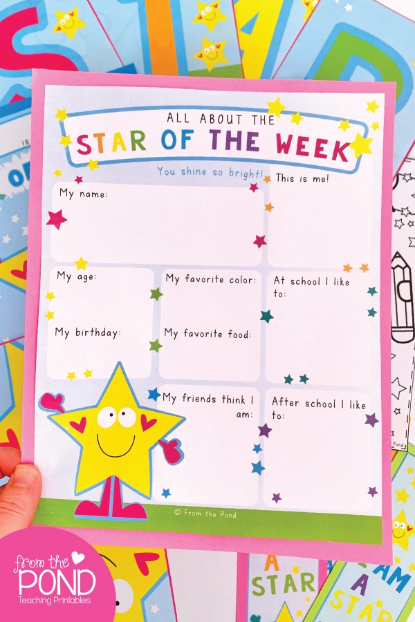 Star Of The Week Poster Printable Star Of The Week Poster Printable