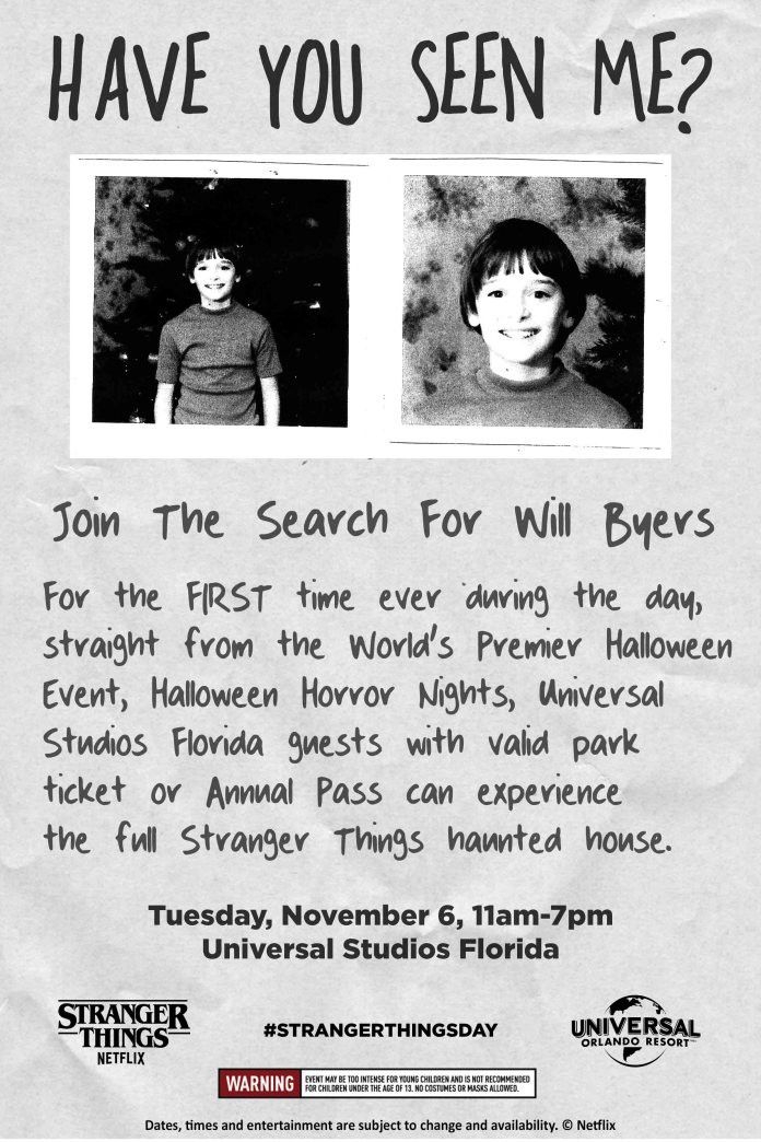 Stranger Things Missing Poster Printable