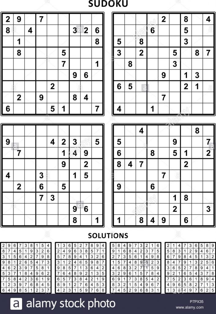 Printable Sudoku Puzzles 4 Per Page