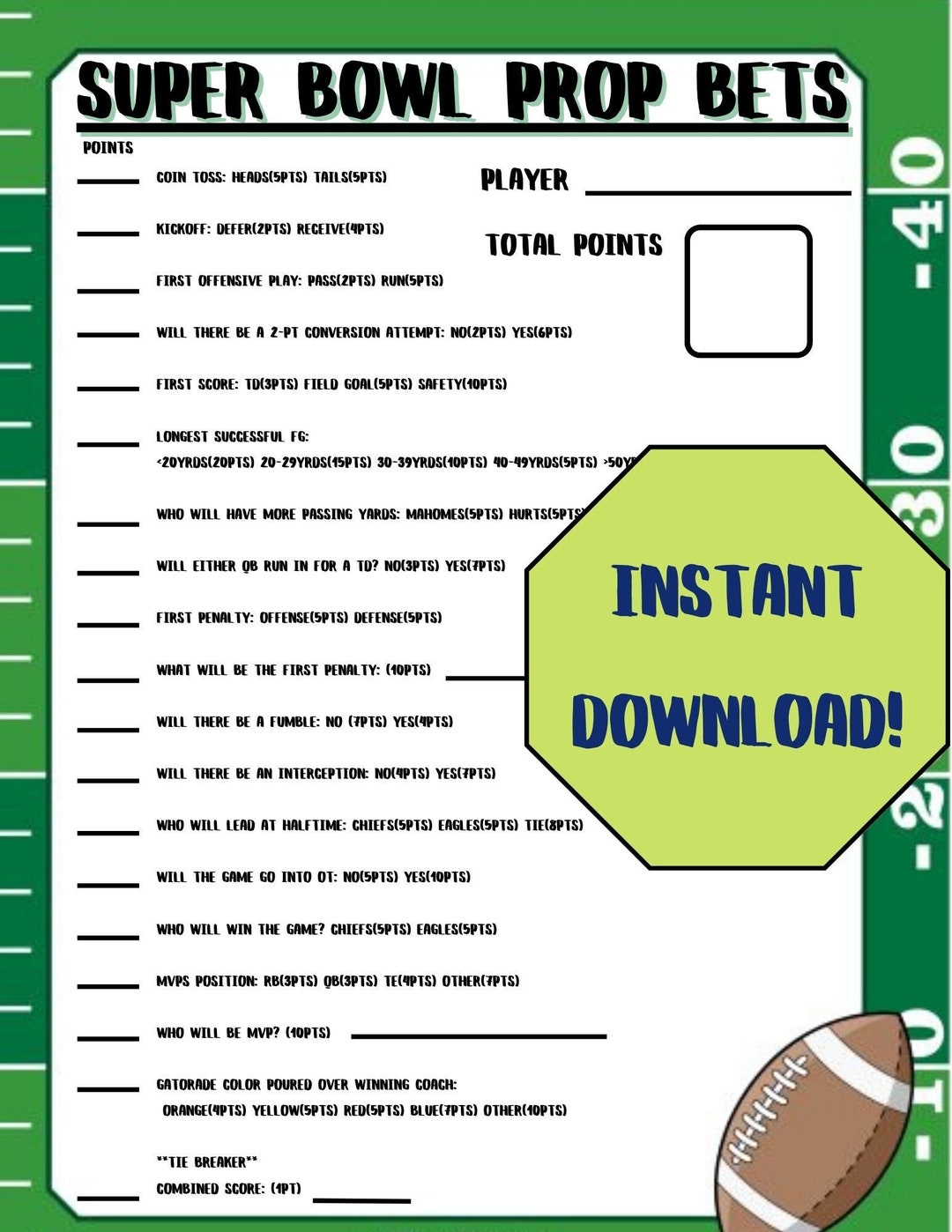 Super Bowl 2025 Prop Bets Printable Mikayla S Somerset Super Bowl 2025 Prop Bets Printable Mikayla S Somerset