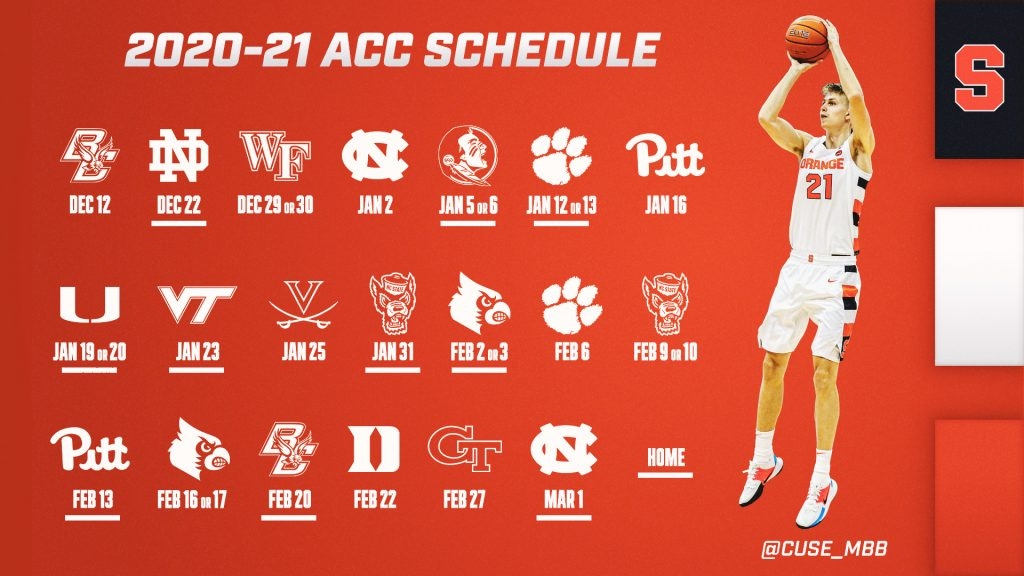 Syracuse Men 39 s Basketball Printable Schedule