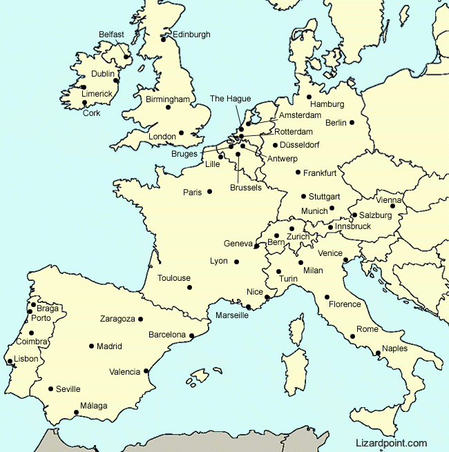 Test Your Geography Knowledge Western Europe Major Cities Lizard Point Test Your Geography Knowledge Western Europe Major Cities Lizard Point