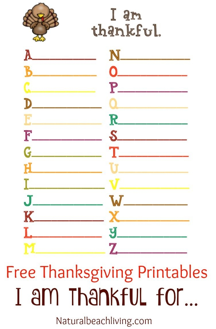 Thanksgiving Coloring And Activity Printables I Am Thankful For 