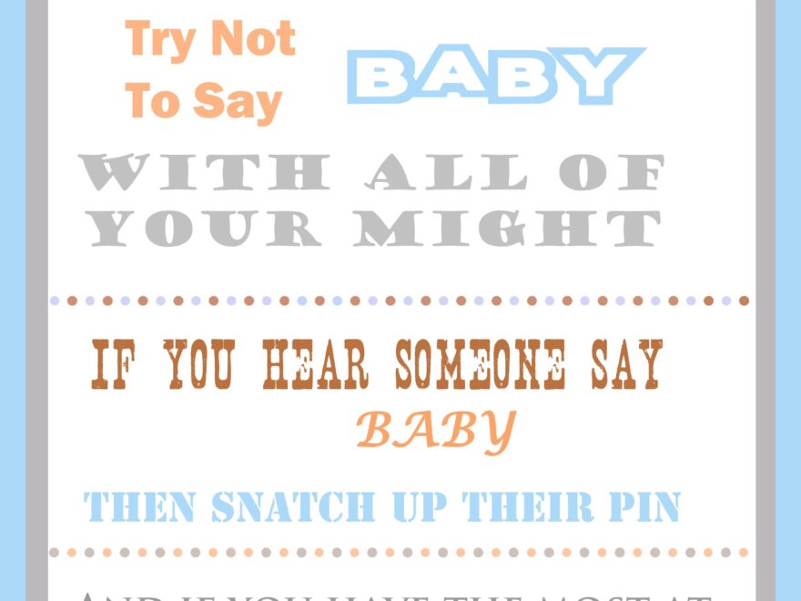 The Clothespin Baby Shower Game