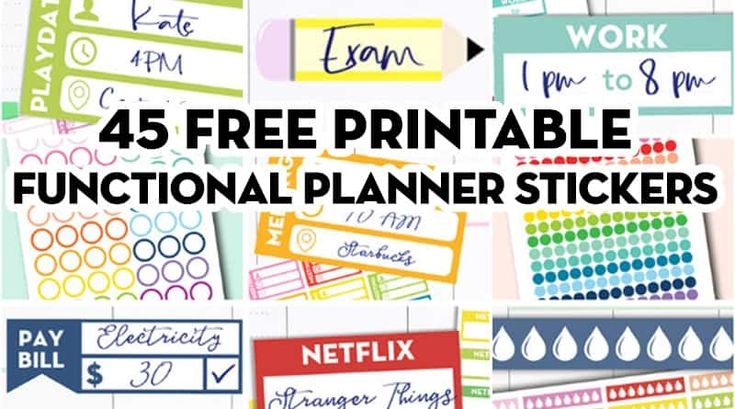 The Free Printable Functional Planner Stickers Are Great For Organizing 