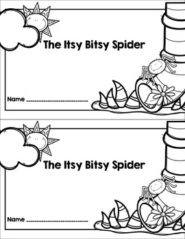 The Itsy Bitsy Spider Printable Book And Posters By Male Kindergarten 