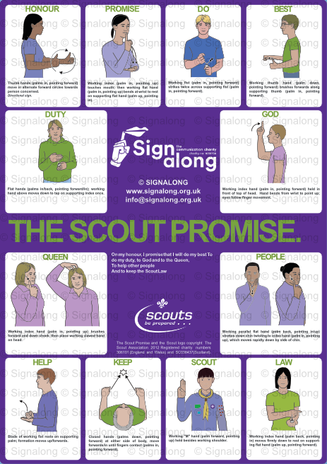 Cub Scout Oath In Sign Language Printable