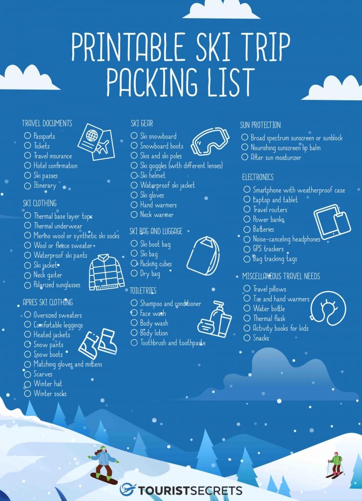 The Ultimate Ski Trip Packing List In 2022 TouristSecrets