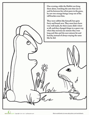 The Velveteen Rabbit Part 2 Worksheet Education Velveteen