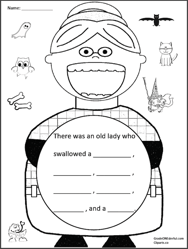 There Was An Old Lady Printable Template Printable Templates