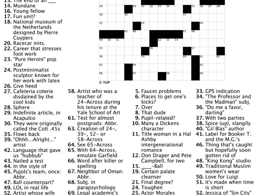 Thomas Joseph Crossword Printable Free Printable JD