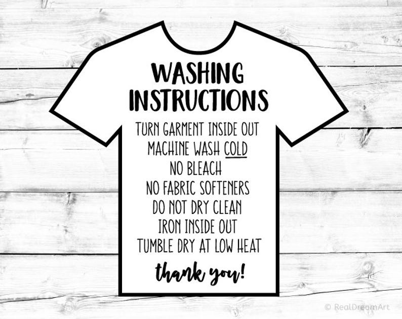 Tie Dye Washing Instructions Printable Tie Dye Washing Instructions Printable