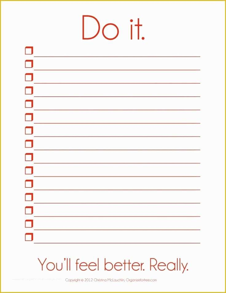 To Do List Printable Editable Template