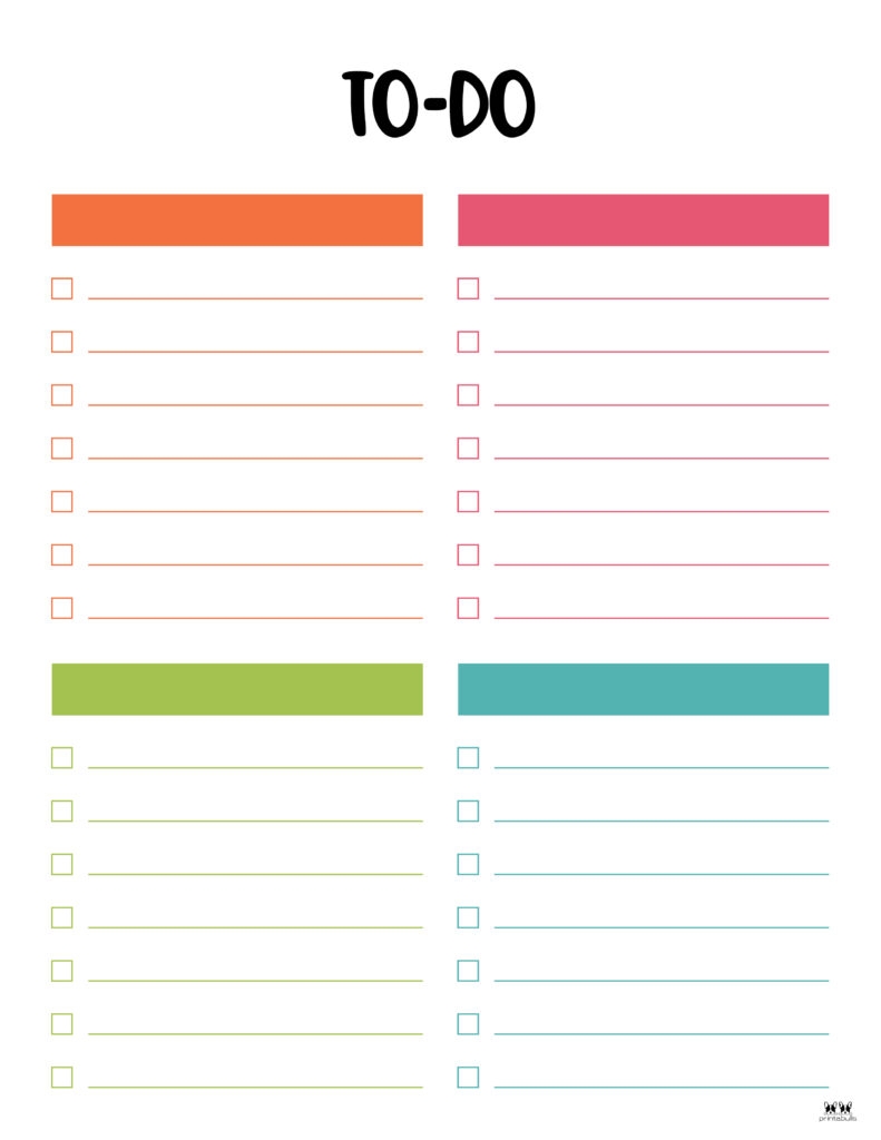 Printable To Do List For Work