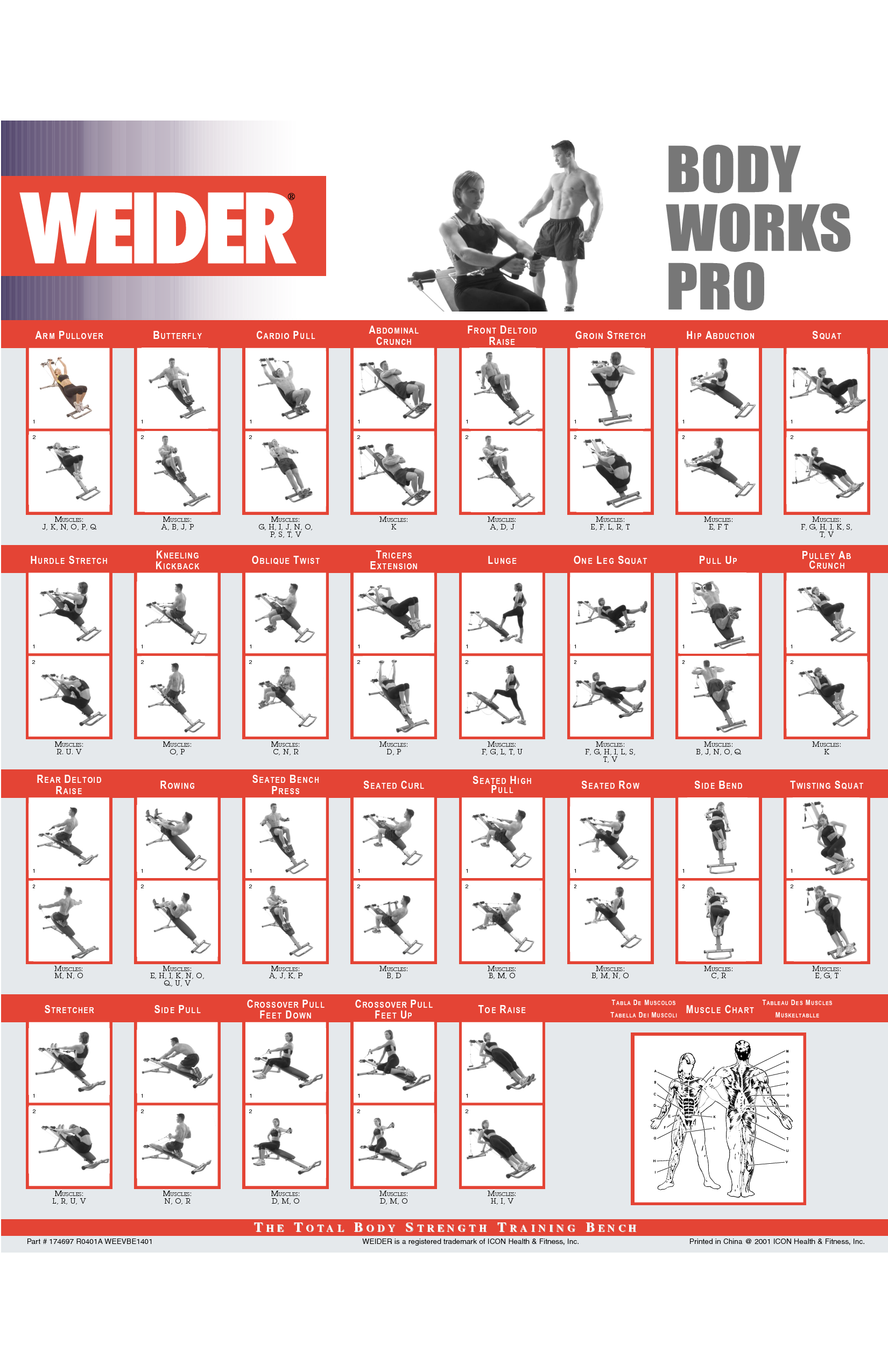 Total Gym Printable Wall Chart Jimmie D Mason