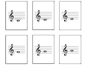 Treble Clef Flash Cards Printable
