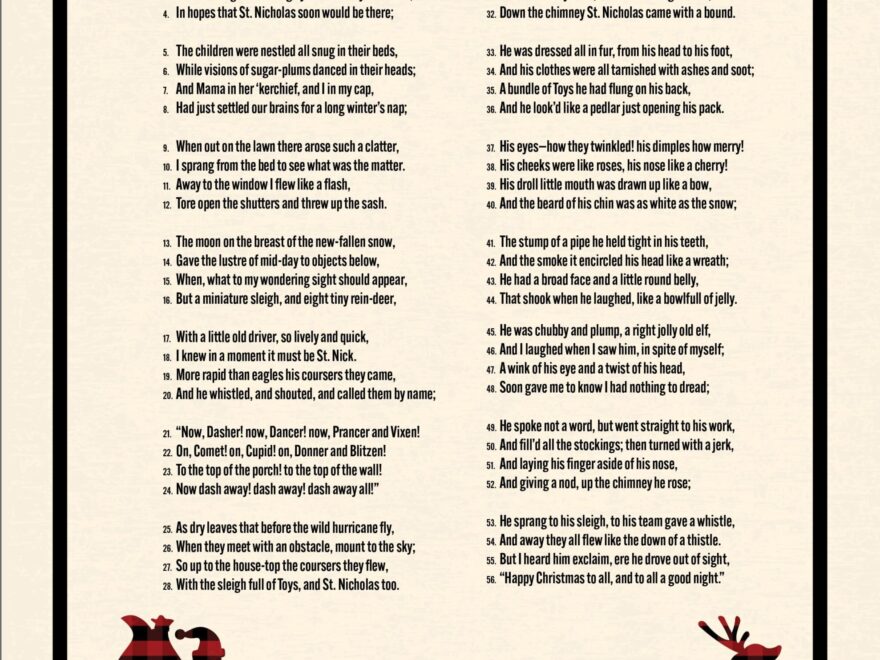 Twas The Night Before Christmas Printables Printabulls