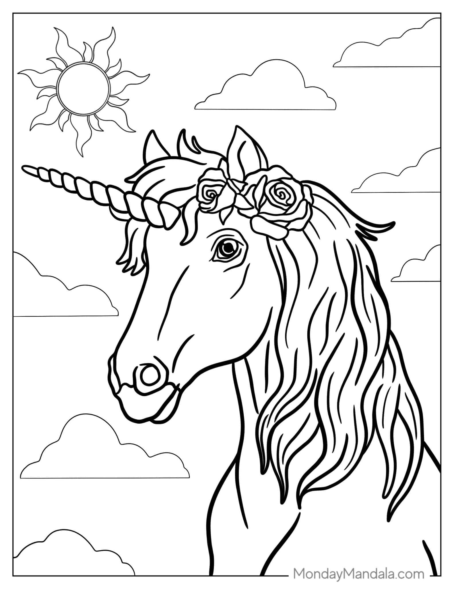 Free Printable Coloring Pages Of Unicorns