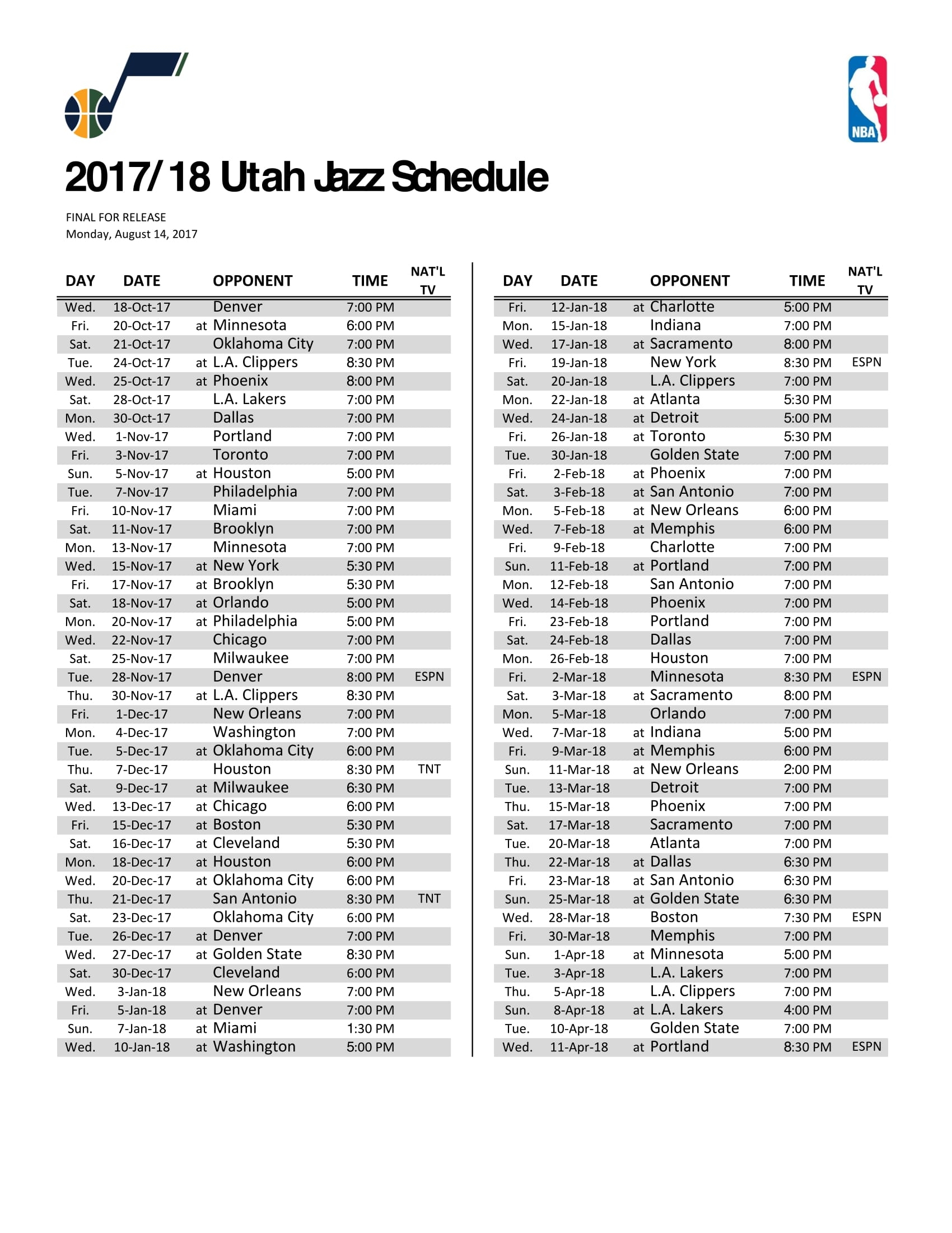 Utah Jazz Schedule 2025 Timothy S Inglis