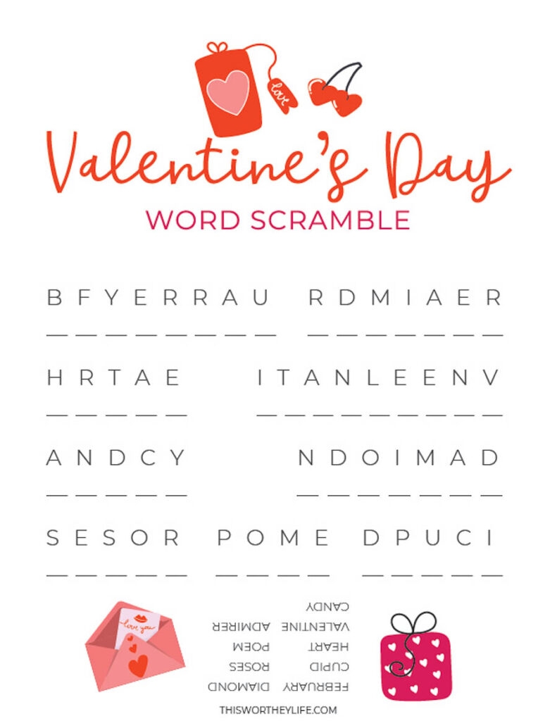 Valentine 39 s Day Games Printables To Use For Free
