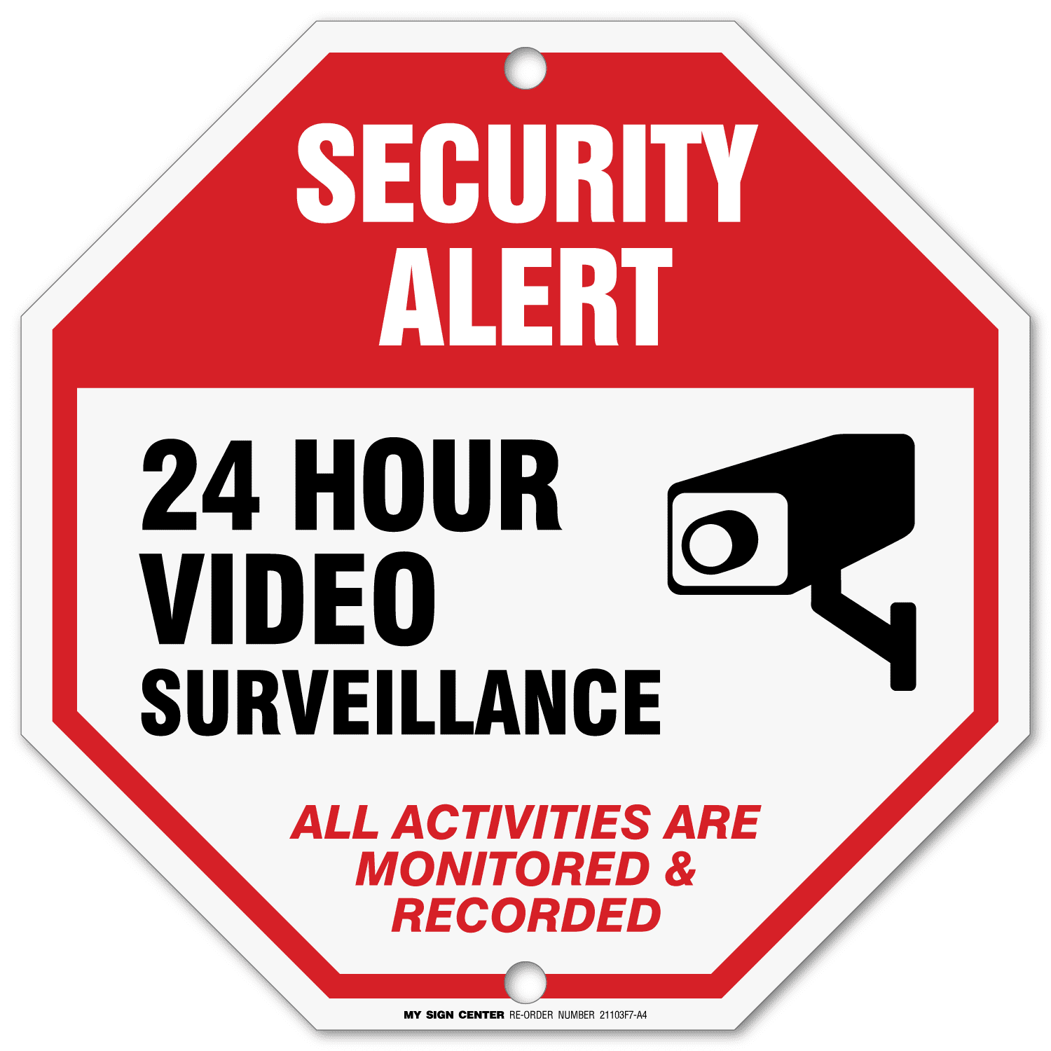 Video Surveillance Sign Printable