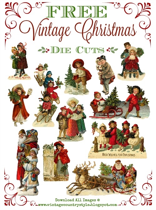 Vintage Country Style FREE Vintage Christmas Die Cuts