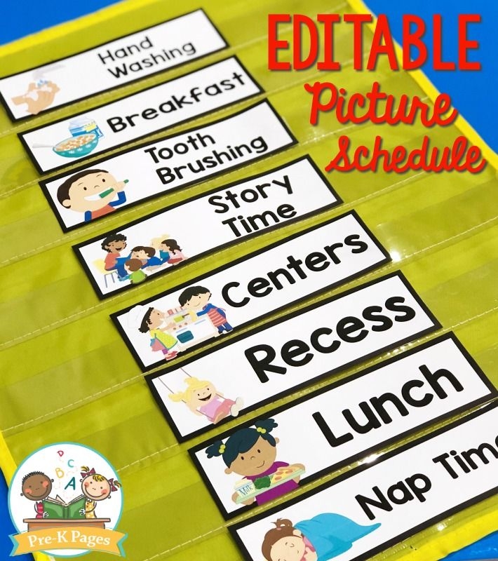 Visual Picture Schedule Cards For Pre K And Preschool Picture 